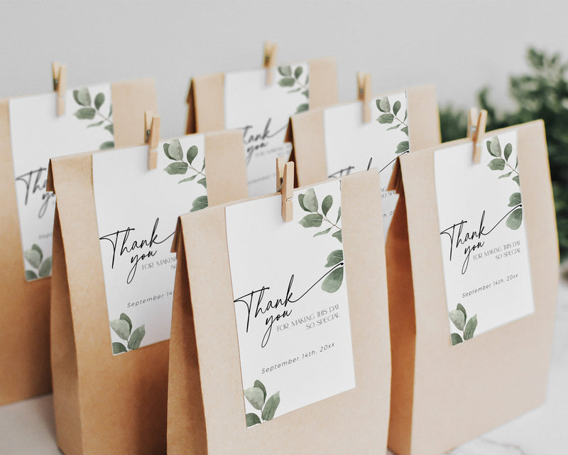 Eucalyptus Thank You Tag