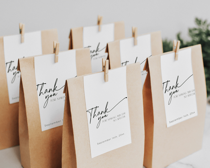 Minimalist Thank You Tag