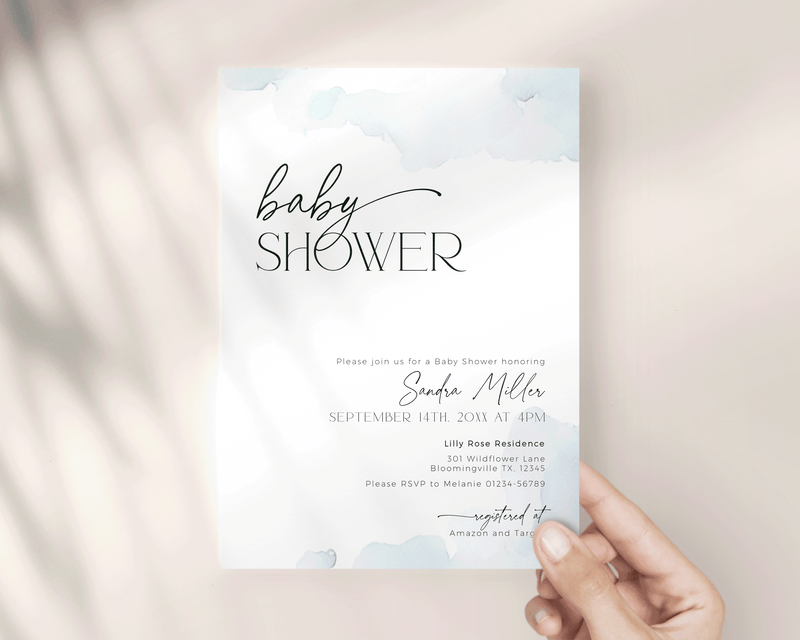 On Cloud Nine Baby Shower Invitation