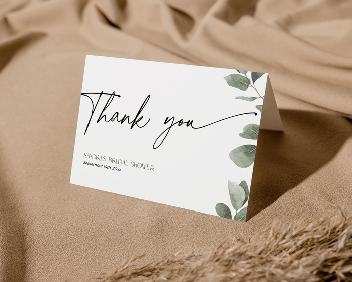 Eucalyptus Thank You Card