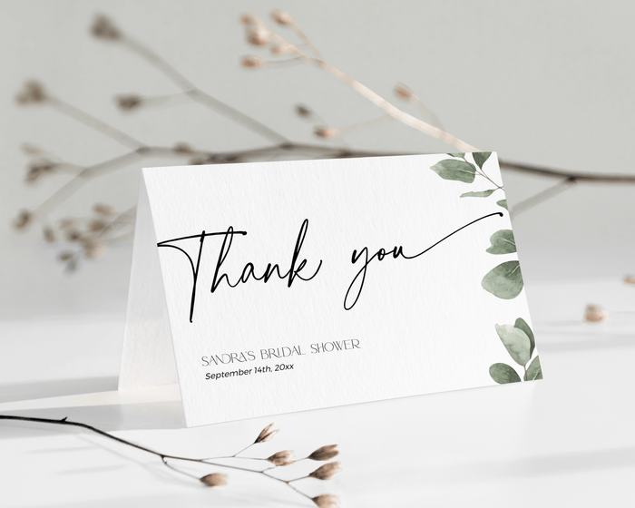 Eucalyptus Thank You Card