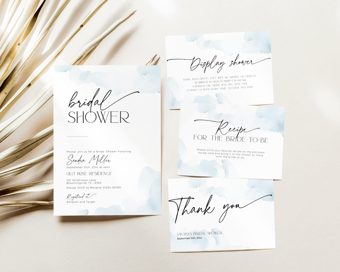 She's on Cloud Nine Bridal Shower Invitation Bundle