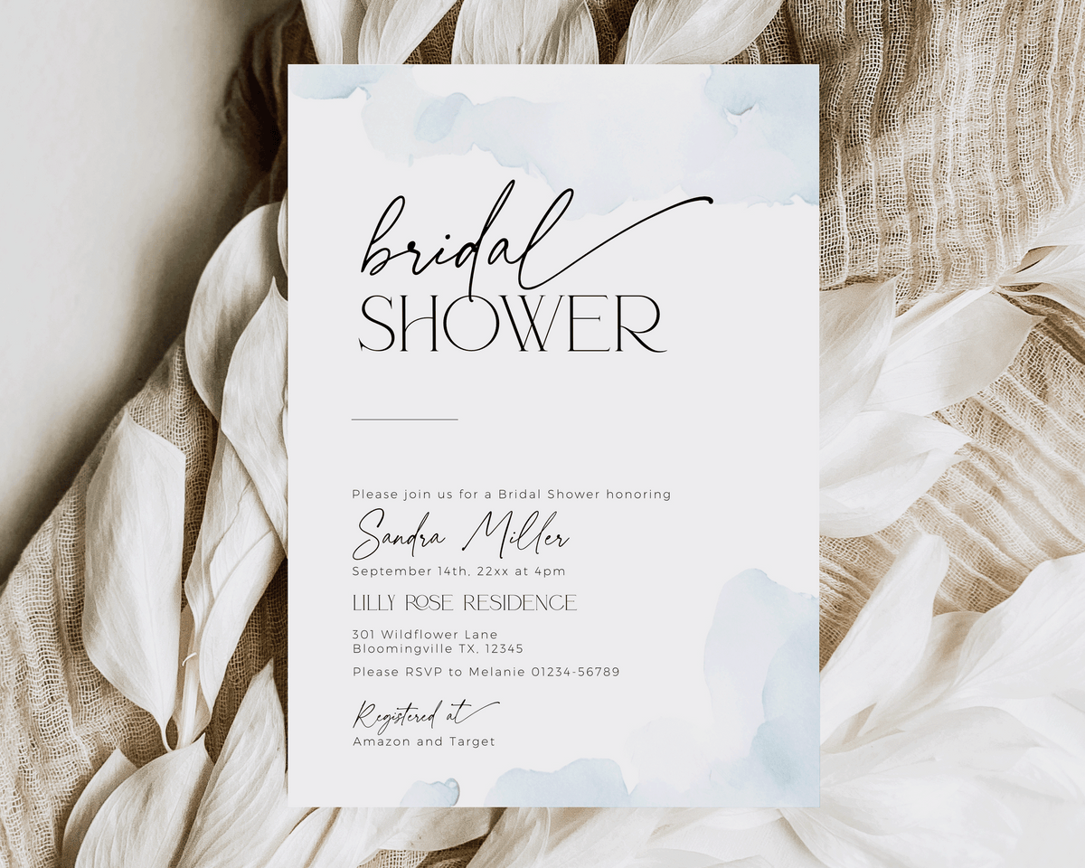 She's On Cloud Nine Bridal Shower Invitation