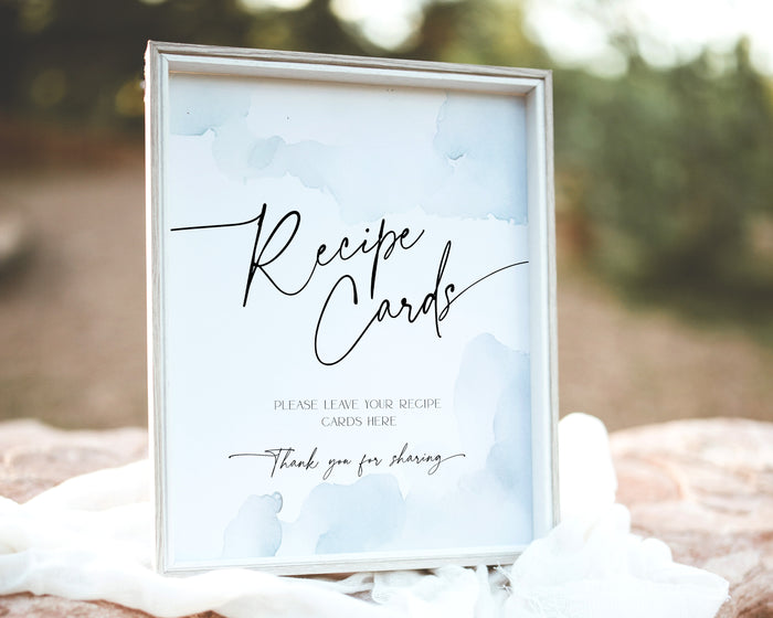 She's on Cloud Nine Recipe Cards Sign