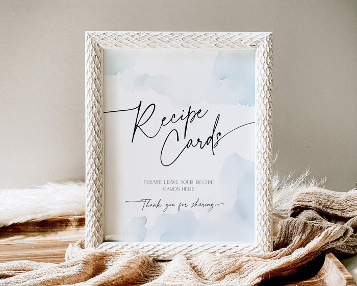 She's on Cloud Nine Recipe Cards Sign