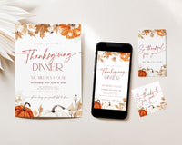 Thanksgiving Dinner Invitation Set
