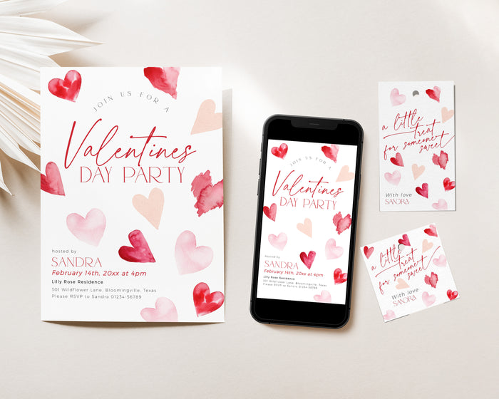 Pink Valentine's Party Invitation