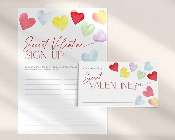 Retro Hearts Secret Valentine Questionnaire