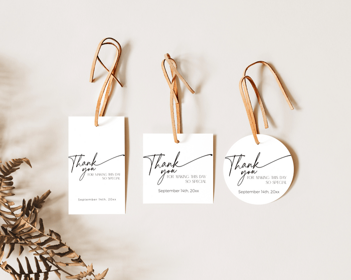 Minimalist Thank You Tag