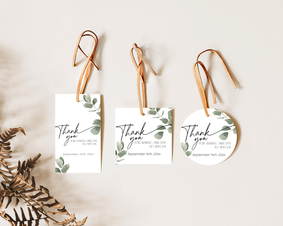 Eucalyptus Thank You Tag