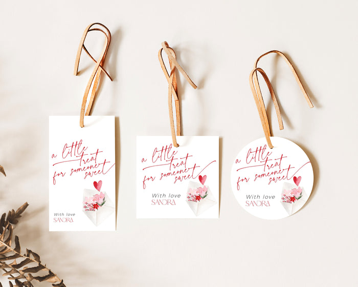 Floral Valentines Day Gift Tag