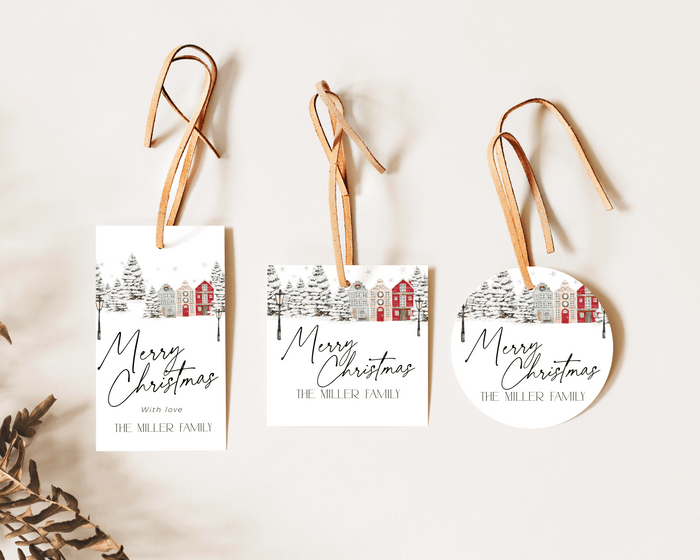 Christmas Village Gift Tag