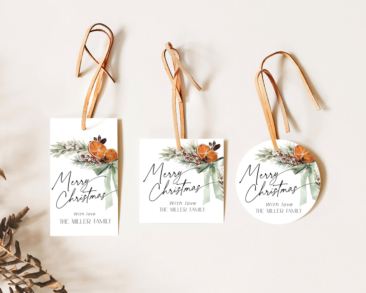 Christmas Bow Gift Tag