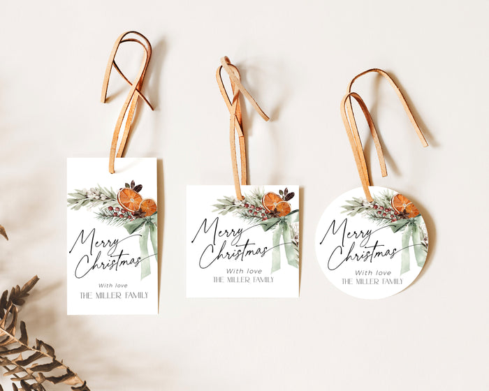 Christmas Bow Gift Tag