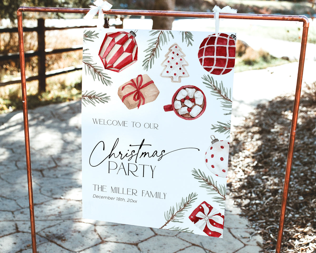 Christmas Party Welcome Sign