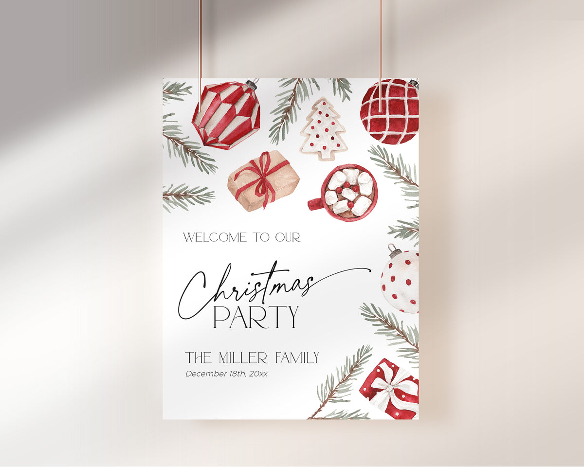 Christmas Party Welcome Sign