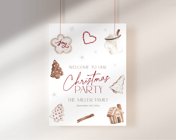 Christmas Cookie Party Welcome Sign