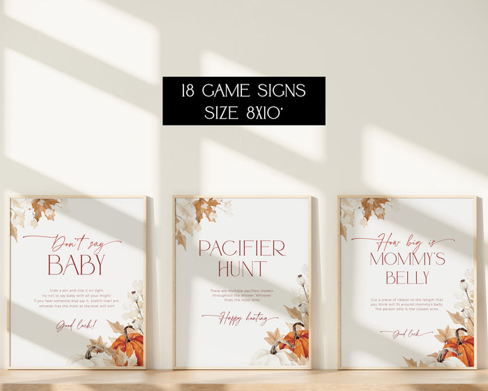 Fall in Love with Baby Shower Games Bundle