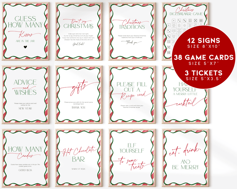 Red Christmas Wavy Border Game Bundle