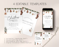 Cozy Christmas Party Invitation Set