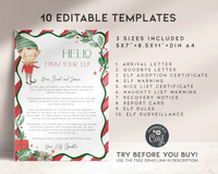 Red Christmas Elf Letter Bundle