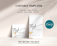 Pearls and Prosecco Thank You Tag