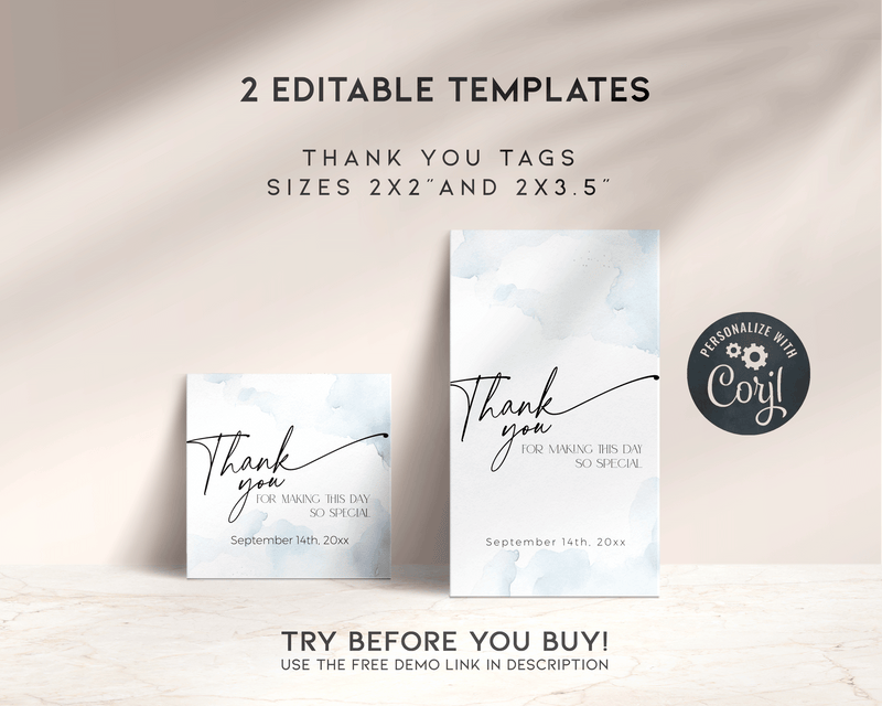 Cloud Nine Thank You Tag