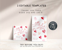 Pink Valentines Day Gift Tag