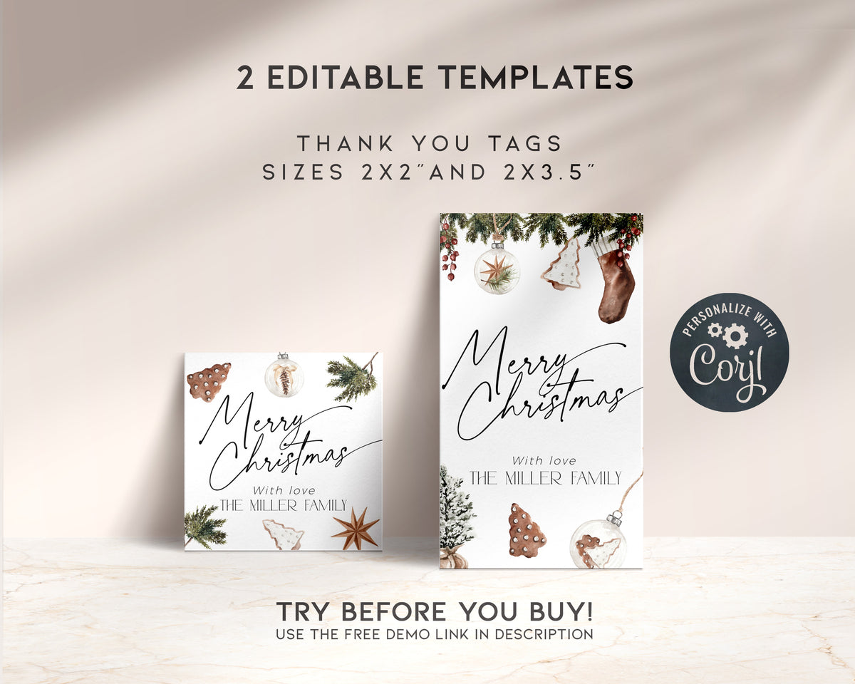 Cozy Christmas Gift Tag