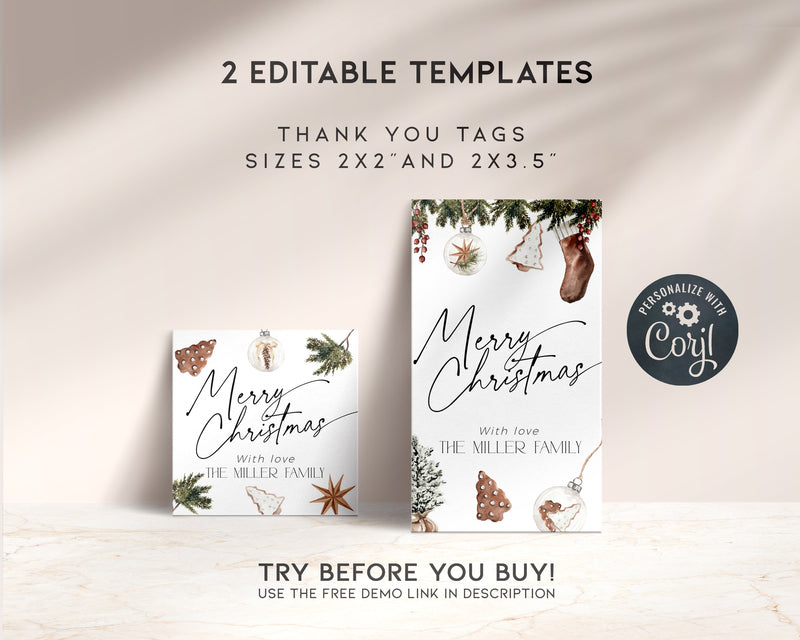 Cozy Christmas Gift Tag