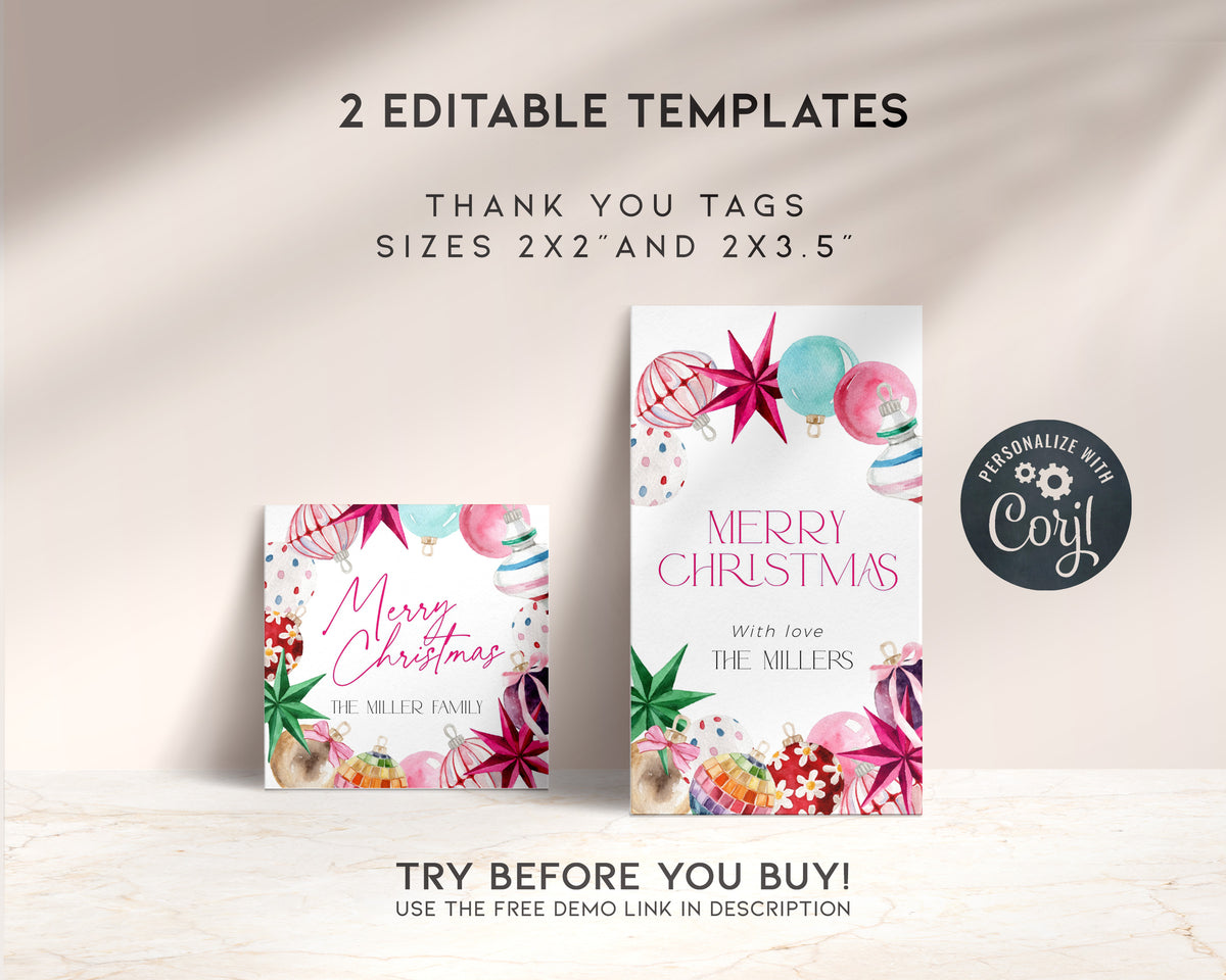 Bright Christmas Gift Tag