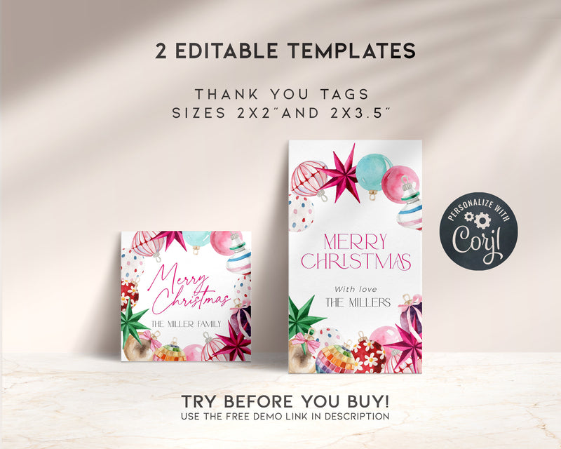 Bright Christmas Gift Tag