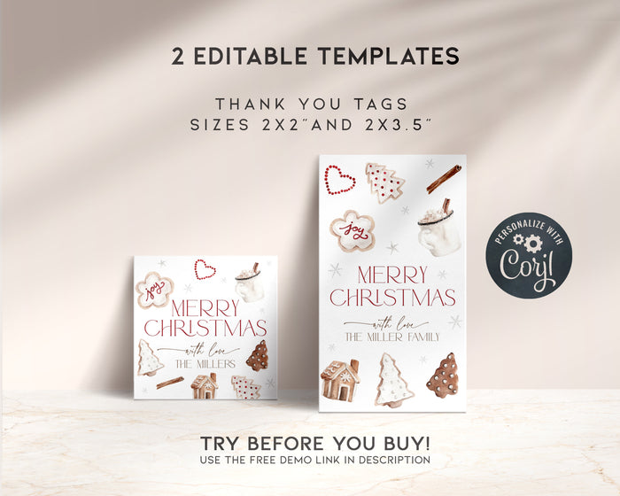 Christmas Cookie Gift Tag