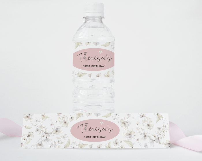 Wildflower Water Bottle Label