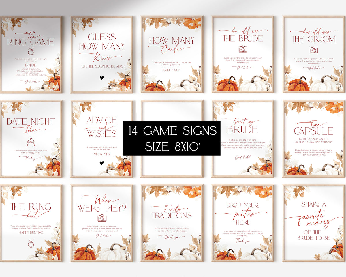 Fall in Love Bridal Shower Games Bundle