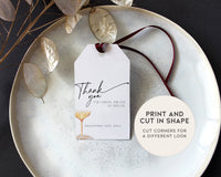 Pearls and Prosecco Thank You Tag