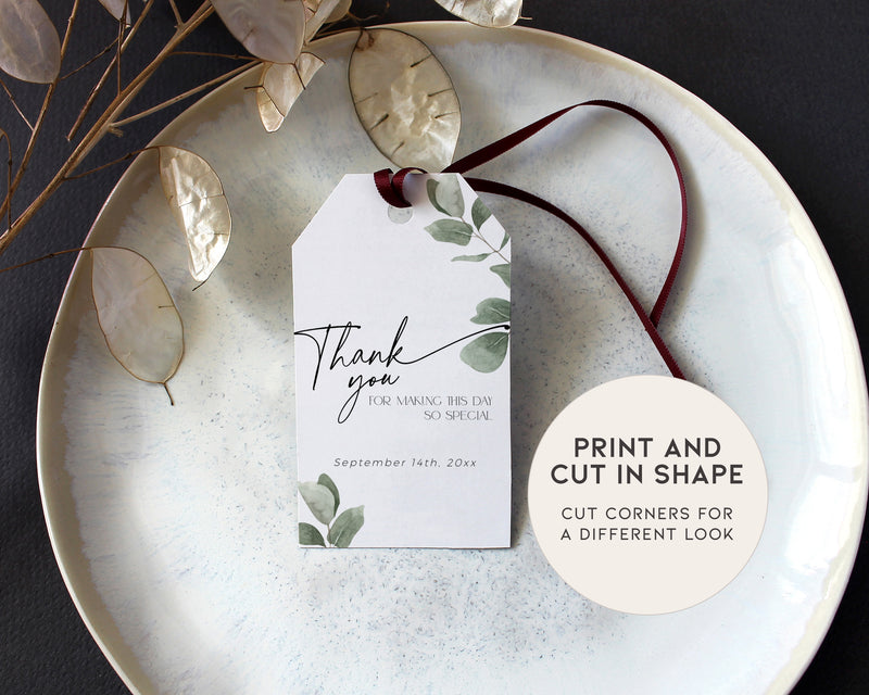 Eucalyptus Thank You Tag