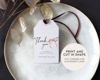 Pink Bow Thank You Tag