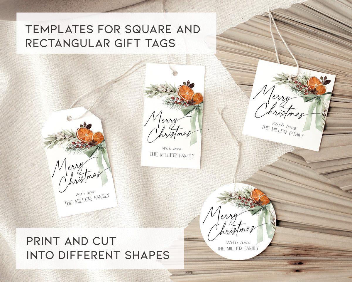 Christmas Bow Gift Tag