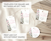 Pink Bow Christmas Party Invitation Set