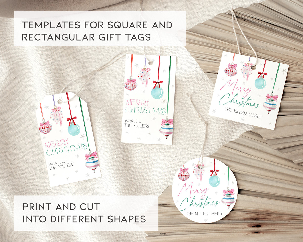 Coquette Pink Bow Christmas Party Invitation Set