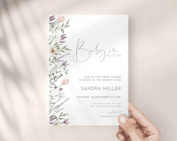 Lavender Baby Shower Invitation