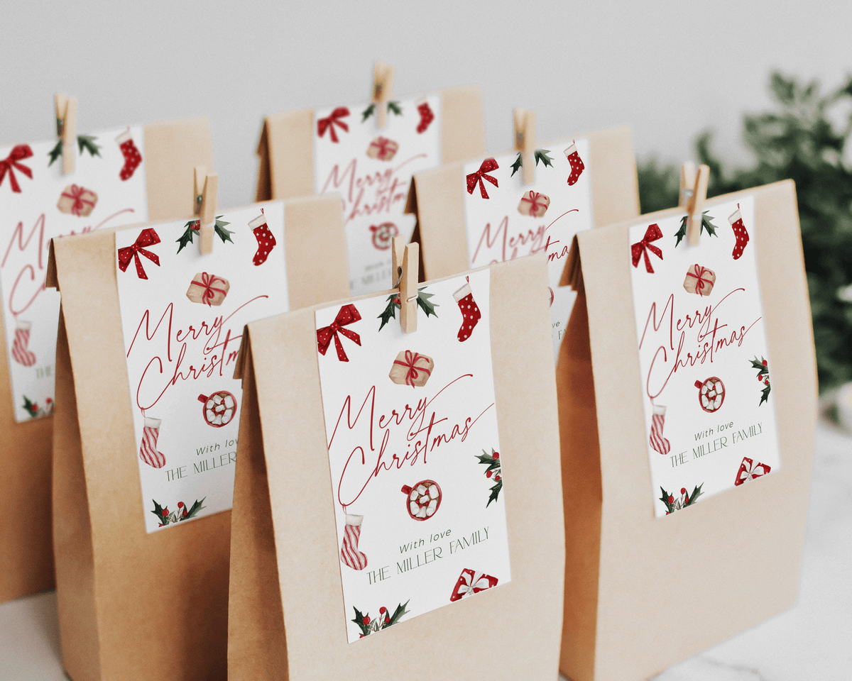 Christmas Stockings Party Invitation Set