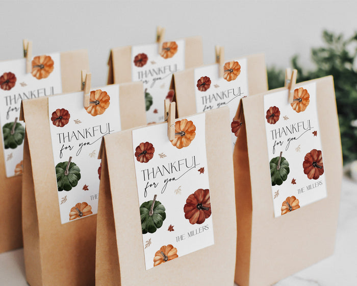 Colorful Pumpkin Thanksgiving Dinner Invitation Set