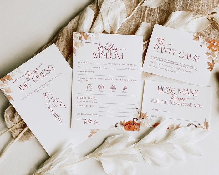 Fall in Love Bridal Shower Games Bundle