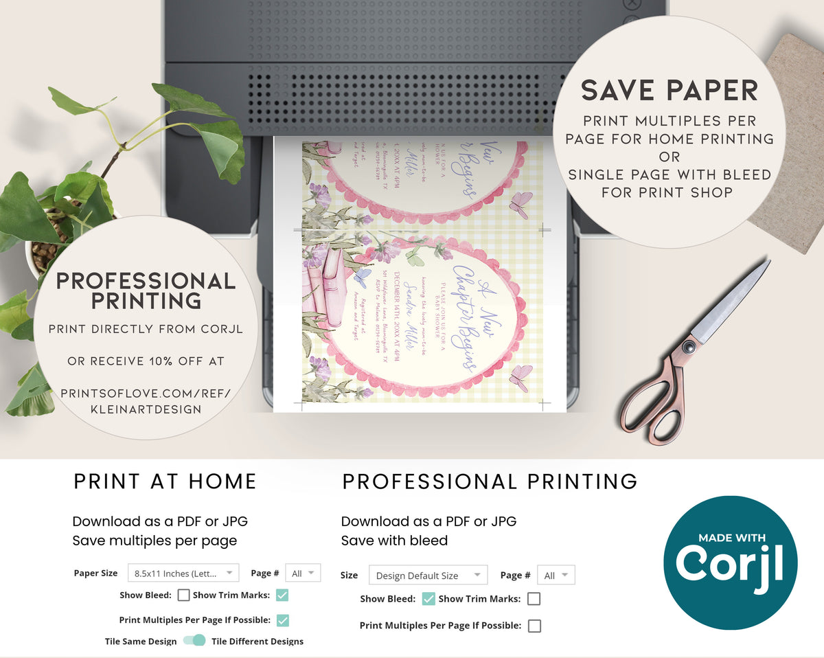 Yellow Storybook Baby Shower Invitation Bundle