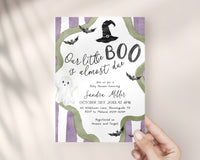 Little Boo is Almost Due Halloween Baby Shower Invitation