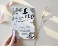 Little Boo is Almost Due Halloween Baby Shower Invitation