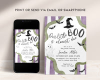 Little Boo is Almost Due Halloween Baby Shower Invitation