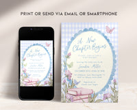 Blue Storybook Baby Shower Invitation